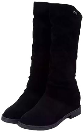 Generico Stivali Texani Donna con Tacco Bassi Texani Invernali Tronchetti a Punta Stivali Donna Alti con Tacco Stivaletti da Cowboy Cowgirl Anfibi Donna Scarponcino Tacco Medio a Metà Polpaccio Boots