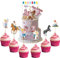 Cake Decoration Birthday，19 Piece Cake Topper Bibi & Tina Cake Toppers ，Birthday Cake Decoration Set ，Birthday Party Supplies