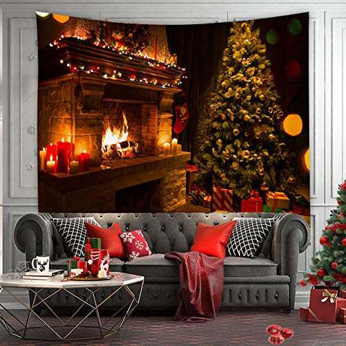 Wandteppich 100X150Cm Christbaum Herd Wandtuch Aesthetic,Wanddeko Für Schlafzimmer Wohnzimmer Wohnheim,Polyesterfaser Dekorativer Großer Wandbehang,Mehrzweck Wandtuch