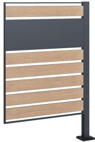 SCHARTEC Mülltonnenverkleidung 3 oder 1 seitig 240 l erweiterbar Mülltonnenzaun anthrazit Holz Mülltonnebox Mülltonnen Einhausung Einfassung Sichtschutz (1-seitig)