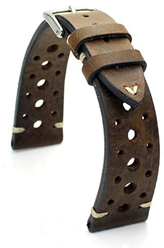 Sulla RIOS1931 Sagittarius Rallye Vintage-Rindsleder-Uhrenarmband | Handgefertigt in Deutschland; Größe, Farbe und Schließenfarbe separat wählbar