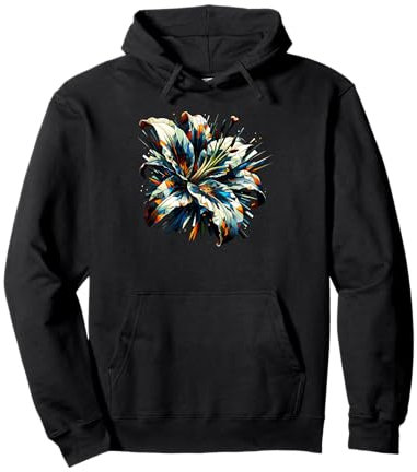 Polygon Art Lilie Blumen Lilien Pullover Hoodie