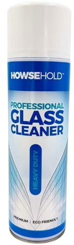 Professional Glass Cleaner Spray 500ml – Streak-Free Shine for Windows, Mirrors, Windscreens, Headlights, Tiles, Granite & Office Surfaces