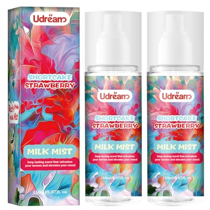 Bodyspray für Damen, Lang anhaltender Bodyspray Für langanhaltende Frische der Haut | Erdbeer-Duft, 2 x 150ml