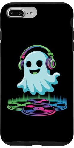 Fantasma DJ Halloween Con Auriculares Carcasa para iPhone 7 Plus/8 Plus