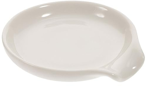 HEALEEP Soporte Cuchara Cocina CeráMica Blanco Reposacucharas Para Encimera DiseñO ÚNico FáCil Limpieza Y Uso Seguro