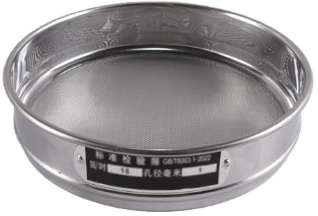 Durlo 1mm Apertures Lab Standard Sifters , Round Baking and Kitchen Sifter for Flour, Soil, and Food Processing 18 mesh [1mm]