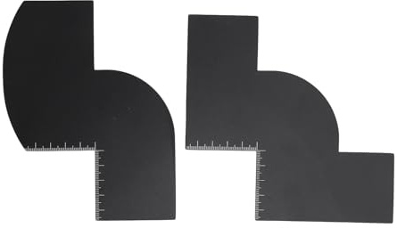SAXOJONON Kit di carte per acconciature per uomini e donne con righello in scala, design professionale per lo styling della barba e il miglioramento dell'attaccatura dei capelli,