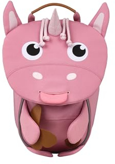 Affenzahn Kinderrucksack Kleiner Freund Pure Einhorn - Rosa | Ergonomischer Kindergarten-Rucksack für Kinder von 1 bis 3 Jahren mit Reflektoren, Ziehzunge und Namensschild
