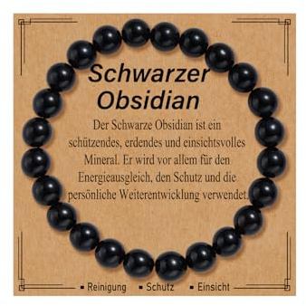 BAROROBA 6mm/8mm Kristall Armband Naturstein Perlen Heilstein Edelstein Armbänder für Damen Herren