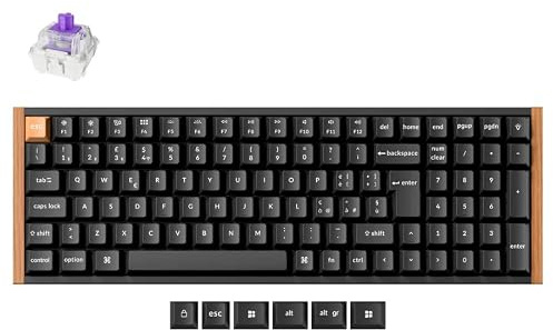 Keychron K4 HE Special Edition Black - Teclado inalámbrico 96% ISO-IT con conmutador magnético Gateron Double-Rail, Rapid Trigger, Keycaps PBT, RGB, QMK y Bluetooth 5.2 negro