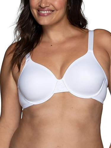 Vanity Fair Women's Beauty Back Smoothing Minimizer Bra, Minimizes Bust Line up to 1.5, Non Padded Cups up to H - Star White, 38DDD