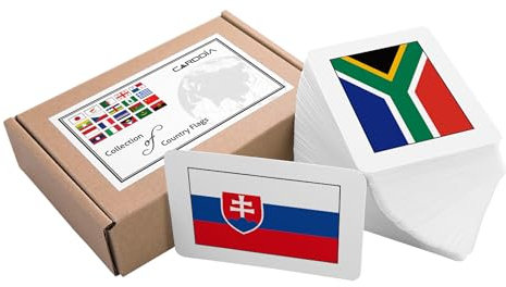 Collection de cartes éducatives avec drapeaux de pays (ensemble complet de qualité supérieure)