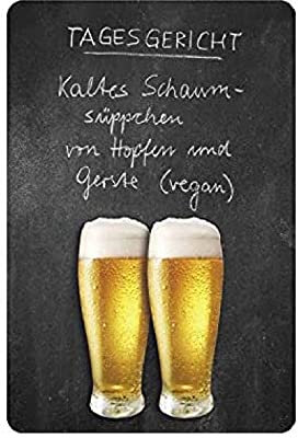 Unbekannt Tagesgericht Bier Blechschild Gewölbt 20x30cm VS4955-1