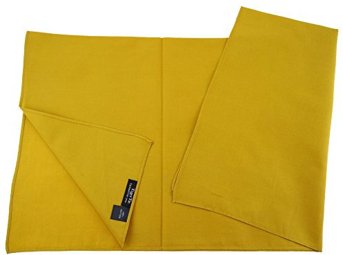 TigerTie Damen Nickituch Halstuch in ocker einfarbig Uni - Tuchgröße 60 x 60 cm - 100% Baumwolle