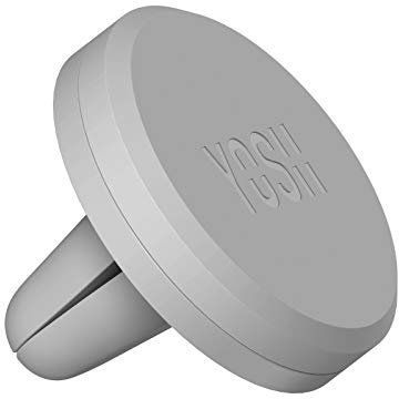 YOSH Support Téléphone Voiture, Support Magnétique pour Ventilation, Aimants Renforcés les Plus Puissants & Super Stable, Compatible avec iPhone Samsung Huawei Xiaomi, Inclus Plaques Métalliques, gris