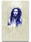 Paul Sinus Art Bob Marley 90x60cm Splash Art Wandbild auf Leinwand blau