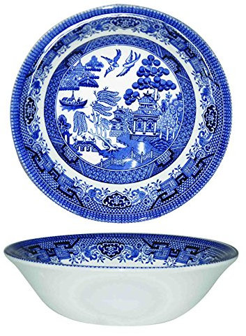 Churchill WBMB30181 Pasta Bowl, Ceramic, Blue