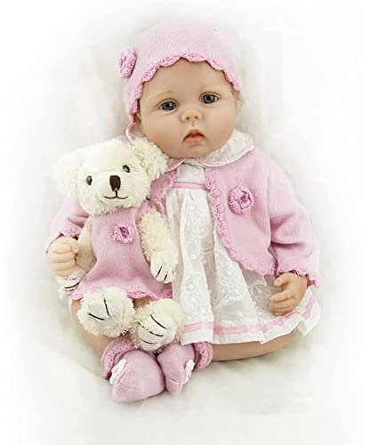 ZIYIUI 22 Zoll 55 cm Reborn Babypuppe Weiche Silikon Vinyl Lebensechte echt Reborn Puppen Neugeborene Puppe Toddlers Junge Mädchen Spielzeug Weihnachts Geschenk Kinderspielzeug