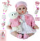 ZIYIUI 22 Zoll 55 cm Reborn Babypuppe Weiche Silikon Vinyl Lebensechte echt Reborn Puppen Neugeborene Puppe Toddlers Junge Mädchen Spielzeug Weihnachts Geschenk Kinderspielzeug
