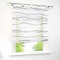 Voile Raffrollo mit Wellen Druck Design Rollos Schlaufen Transparent Vorhang (BxH 120x140cm, Bunt Grau mit Schlaufen)