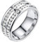 MAGIIE Schmuck Herren Ringe Stahltitan Damen,Ring Paar Edelstahl Ringe Zirkon Verlobungsringe Bandringe,Ring Herren Schwarz Größe 54 bis 64 (Silbere, 60)