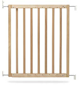 Geuther 2710 NA Holz Tür- und Treppenschutzgitter 2710, Natur, zum Schrauben, Barrierefrei, für Öffnungen von 63, 5 - 105, 5 cm, braun, 3.81 kg