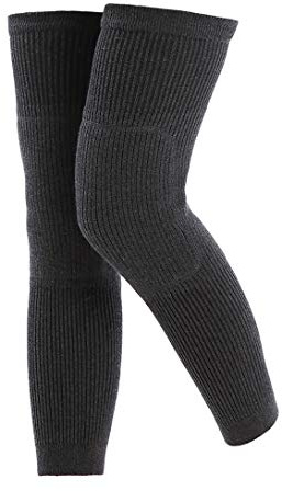 Women Teen Girls Super Long Fleece Knee Padded Leg Warmer Winter Stretchy Warm Knee Braces Leg Sleeves Support Protector Over-Knee Socks Legging for Snow Skiing Dance Yoga Cycling Camping Arthritis