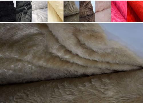 Fabrics-City Camel kunstfell teddyfell kurzhaarig, plüschstoff für kuscheltiere, nähprojekte, dekoration, fellimitat, zottelfell, webpelz, weiches Pelzstoff, bastelmaterial Stoff, 4107