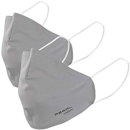 PEARL Staubschutzmasken: 2er-Set Mund-Nasen-Stoffmasken mit Filter-Textil, waschbar, Größe L (Mund Nasenmasken mit Filter, Mund- & Nase-Masken waschbar, Stoffmaske mit Nanofilter)