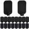 Chstarina 16 Pack Self Adhesive Hooks, Stainless Steel Adhesive Wall Hanger Heavy Duty Wall Hooks Waterproof Sticky Hooks for Kitchen Bathroom Office Closet Toilet, Black