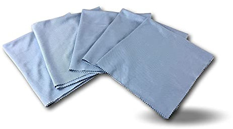 KIBROS Lot de 50 lavettes Microfibre Surfaces vitrées | Nettoyage sans Traces | 39 * 39 | Ne Raye Pas | Idéal pour Les vitres INOX écrans miroirs Surfaces délicates | Lustrage MICVITR5x10