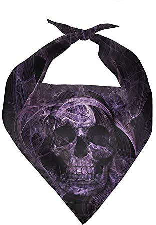 KEIAHUAN Hundehalstücher mit Totenkopf-Motiv, Dreieckstuch für mittelgroße und große kleine Mädchen, Jungen, Welpen, verstellbar und waschbar, Haustier-Schal, Herbst-Taschentücher, Lätzchen