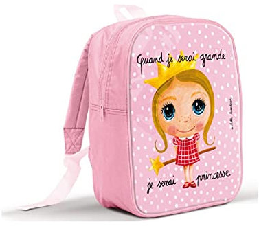 udc - Grand Sac à Dos Quand je serai grande je serai une princesse.