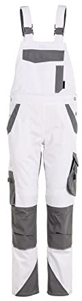 Planam Norit Damen Latzhose Weiss Zink Modell 6538 Größe 34