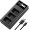 ENEGON NP-FW50 Triple Chargeur pour NP-FW50 Batterie Compatible avec Sony Alpha 7 A7, A7II, A7RII, A7SII, A7S, A7S2, A7R, A7R2, A33, A35, A55, A6500, A6400, A6300, A6000
