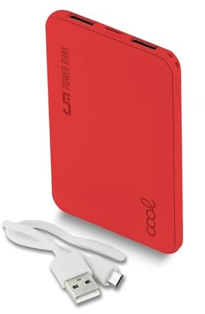 Batterie Externe Cool Cuir Rouge 5000 mAh