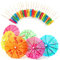 100 Stücke Cocktail Schirmchen - Cocktail Dekorative - Beilagen Regenschirm Bambus Stick Partei Hawaiian Strand Thema Party Decor