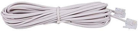 RUSWEST 6P2C RJ11 Mâle à Mâle Fiche Câble de Ligne TéLéPhonique 5M