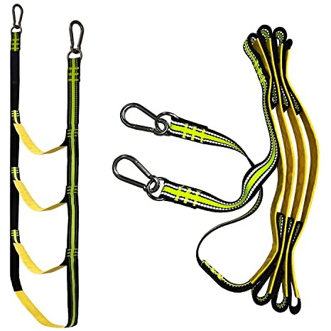 Scala in corda per barca, scala portatile in corda marina, scala per corda d'imbarco, scala da nuoto per arrampicata su gommoni, kayak, motoscafo, canoa, barca a vela, barca da pesca, 200 kg, 4