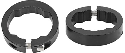 VGEBY Fahrradgriffe Klemmringe, 2 Stück Aluminiumlegierung Fahrradlenker Endkappen Fahrradgriff Lock On Klemmen für 22,2 Mm Fahrradlenker(Schwarz) Fahrräder
