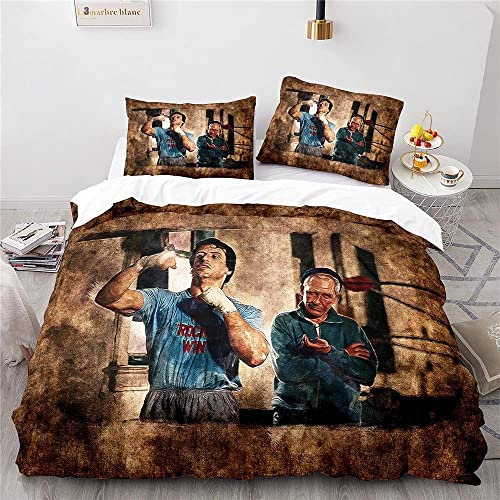 CICIPLUS Rocky Bettwäsche Sets, Bettbezug 135 X 200 cm Und Kopfkissenbezug 80 X 80 cm,Mikrofaser, Kinderbettwäsche Jungen (A7,155x220cm+80x80cmx2)