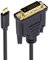 xiwai Câble de moniteur 1080p USB-C Type C vers DVI USB 3.1 pour ordinateur portable 1,8 m