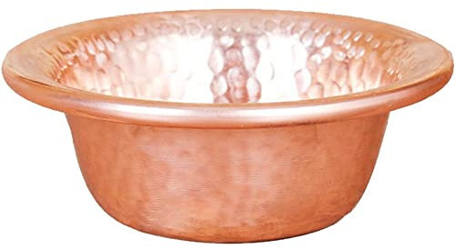 Luxylei Pure Copper Decorative Bowl Hammered Finish Pure Copper Bowl for Nuts Salad Fruits Kitchen Altar Use