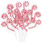 Kunjocy 4 Pcs Christmas Candy Picks, Candy Cane Christmas Decorations Christmas Candy Curly Picks Red & White Christmas Tree Picks Topper for Xmas Tree Decorations Holiday Home (Red)