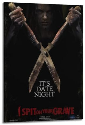 VZRSQZK Filmposter I Spit on Your Grave, dekoratives Gemälde, Leinwand-Wandposter und Kunstdruck, modernes Familienschlafzimmer-Dekor-Poster, 20 x 30 cm