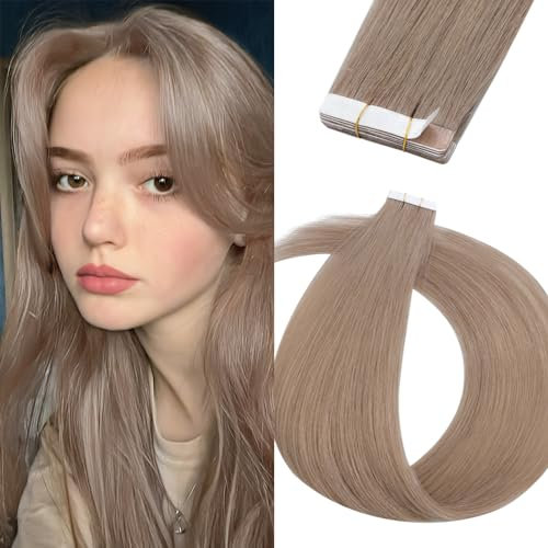 UK-Fashion-Shop Tape Extensions Echthaar - Haarverlängerung 100% Echthaar Extensions Tape In glatt 30 cm 20g #22 Goldblond