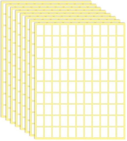 3300 Stück Klebeetiketten zum Beschriften 19 x 13 mm Etiketten Selbstklebend Universal Aufkleber weiße Etiketten für Aktenordner, Glasboxen, Schule, Büro, Küche