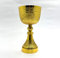 Morcomart Kelch zur Heiligen Kommunion, aus Messing, schwerer Boden, Weinkelch, Arthur King Kelch, mittelalterlich inspiriertes Trinkgeschirr, Kelch, 1 x Rotgold-Finish, Hochzeit, Weihnachten, Party