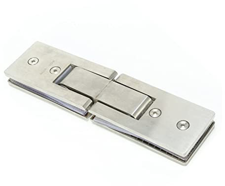 Scharniere für Duschwände, Robuste Dusch-Glastür-Scharnier-Torklemme, 180-Grad-304-Edelstahl-Duschglastür-Scharnier, Badezimmer-Langstreifentür